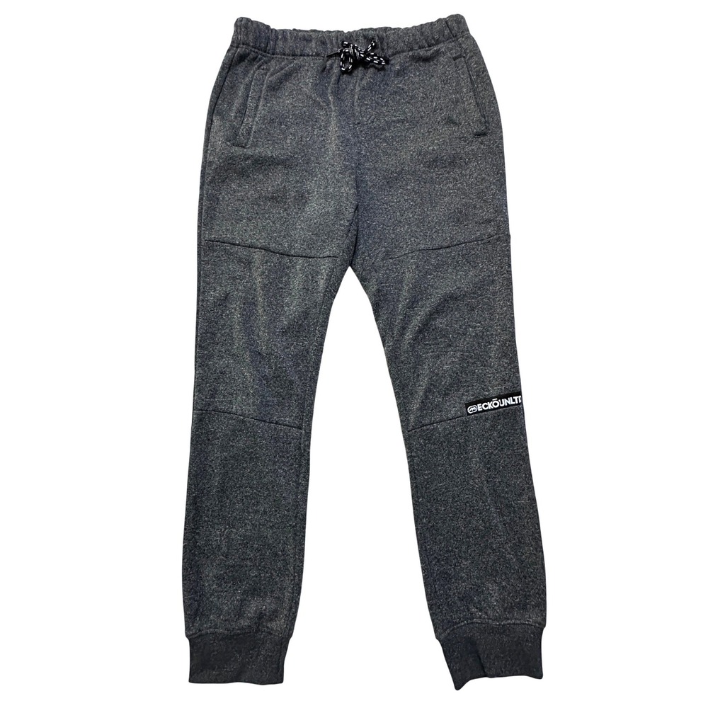 Ecko Unltd Joggers XL Gray Heather Fleece Lined Sweatpants Streetwear Techwear